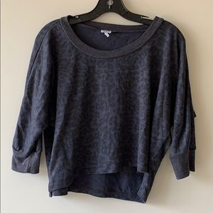 Splendid | Leopard Cropped Sweatshirt